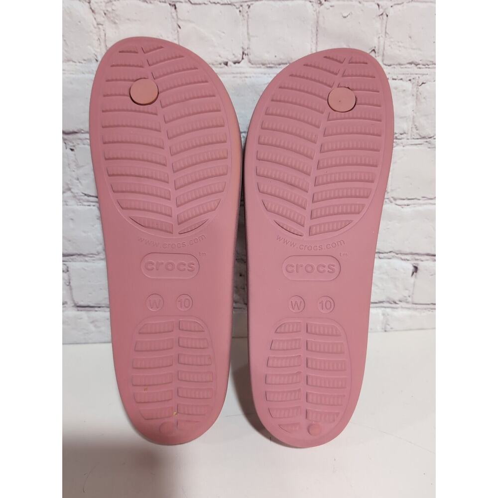 Crocs Baya Platform Flip Flop Thong Pink Rubber Women's 10 Excellent Condition - Picture 9 of 12